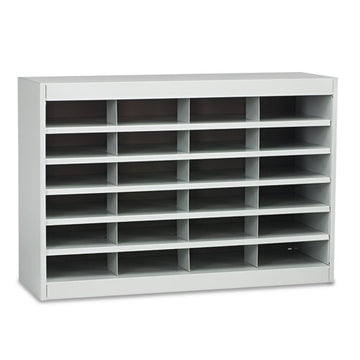 Safco® Steel-fiberboard E-z Stor Sorter, 24 Sections, 37 1-2 X 12 3-4 X 25 3-4, Gray freeshipping - TVN Wholesale